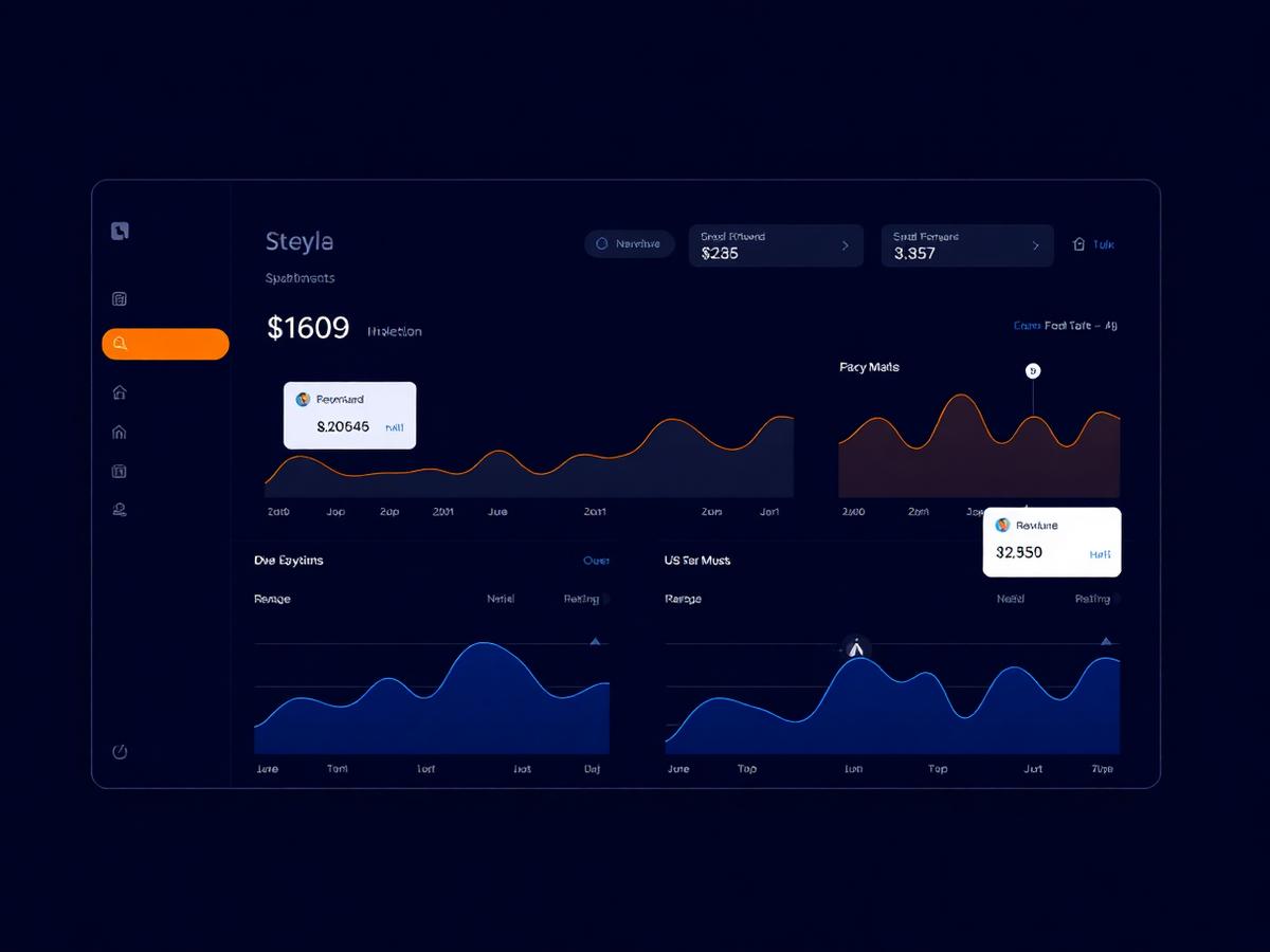 Dashboard de crescimento de e-commerce Tray